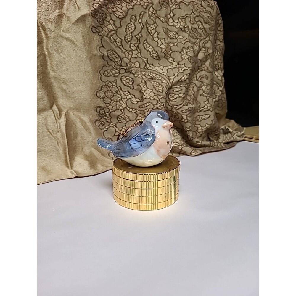 Takahashi Blue Bird Hanging Potpourri Ceramic Figurine Takahashi Japan 3 In